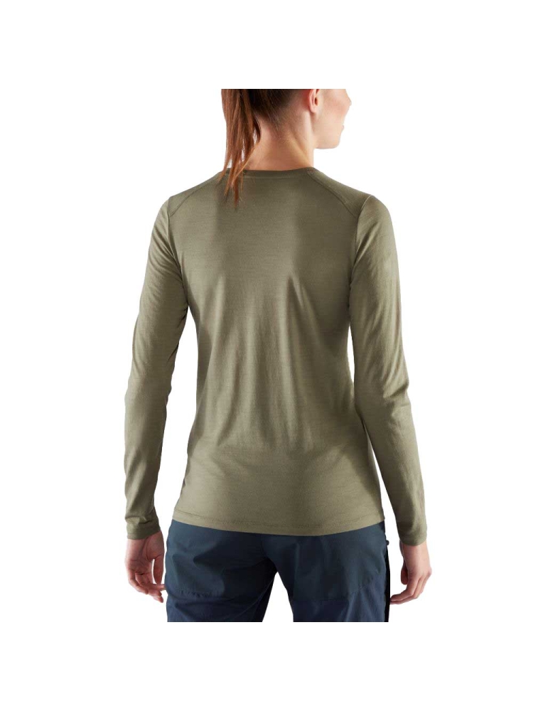 Fjällräven Abisko Wool Long Sleeve Women's Patina Green 84102-614 shirts en tops online bestellen bij Kathmandu Outdoor & Travel