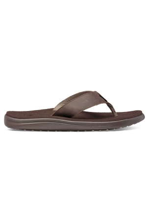 Teva Voya Flip Leather Chocolate Brown 1106784-COBR slippers online bestellen bij Kathmandu Outdoor & Travel