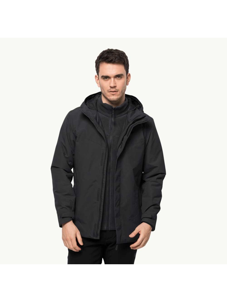 Jack Wolfskin Altenberg 3In1 Jacket black 1115301-6000 jassen online bestellen bij Kathmandu Outdoor & Travel