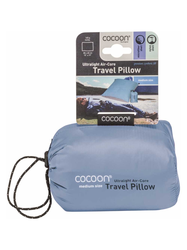 Cocoon Air Core Pillow UL M Light blue CACP3UL1N slaapzakken online bestellen bij Kathmandu Outdoor & Travel