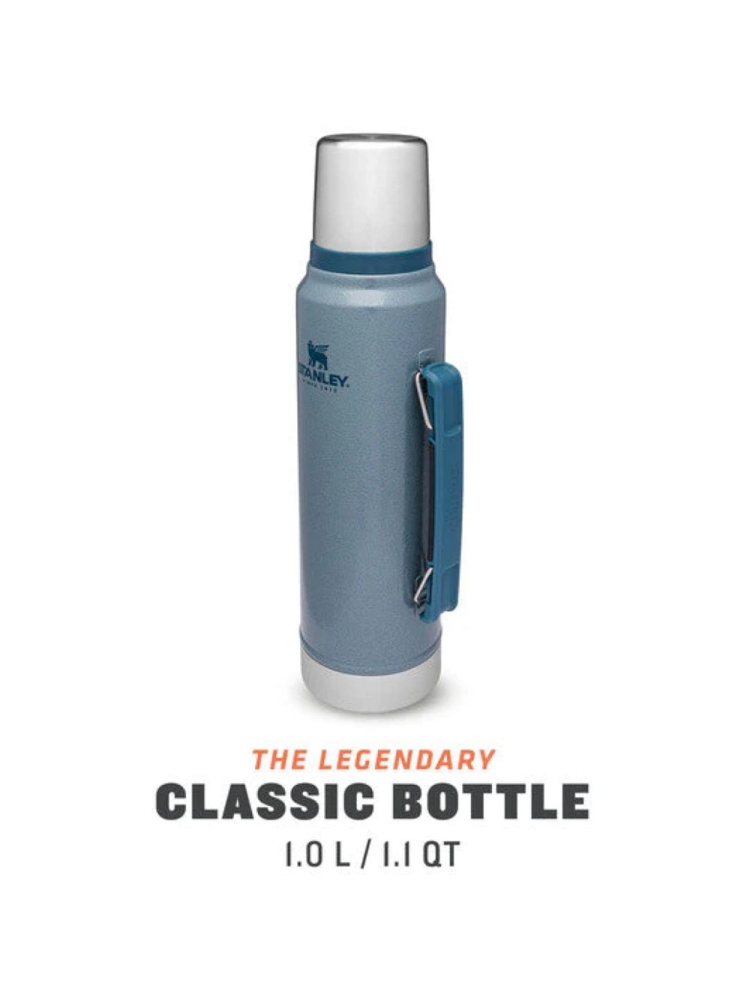 Stanley Classic Vacuum Bottle 1,0L Hammertone Ice 10-08266-033 drinkflessen en thermosflessen online bestellen bij Kathmandu Outdoor & Travel