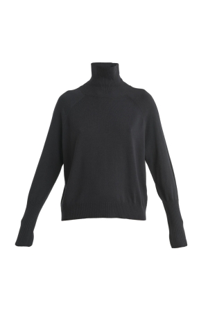 Icebreaker MerinoFine Luxe High Neck Sweater Women's Black 0A56TS-0011 shirts en tops online bestellen bij Kathmandu Outdoor & Travel