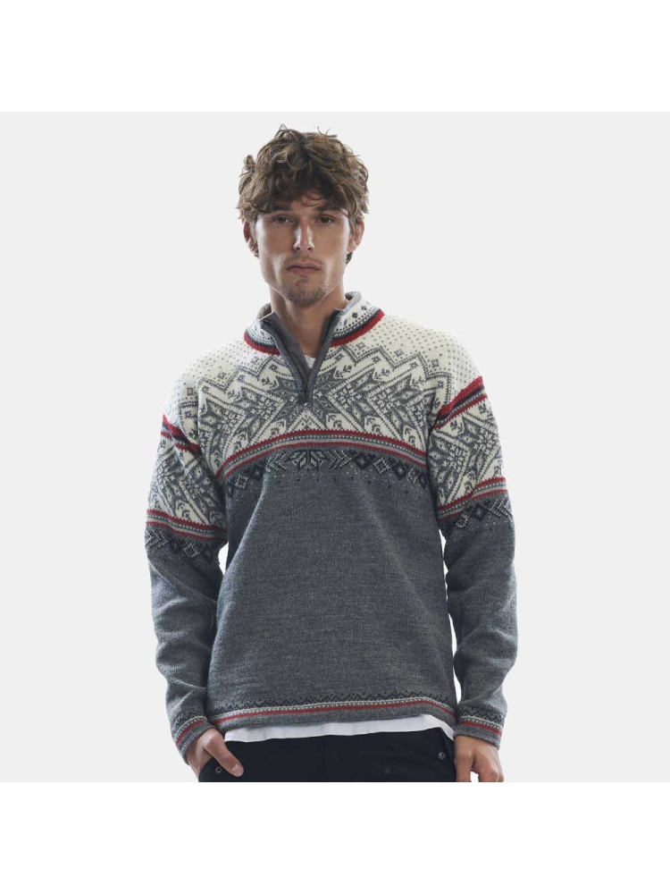 Dale Vail Masc Sweater Smoke Raspberry Offwhite 90331-T fleeces en truien online bestellen bij Kathmandu Outdoor & Travel
