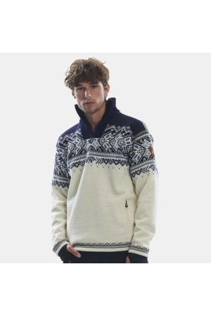 Dale Vail Weatherproof Masc Sweater Offwhite Smoke Navy Blue 93981-A fleeces en truien online bestellen bij Kathmandu Outdoor & Travel