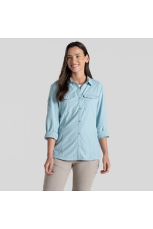 Craghoppers NosiLife Adv LS Shirt III Women's Sky Blue CWS534-EUQ shirts en tops online bestellen bij Kathmandu Outdoor & Travel