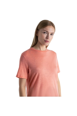 Icebreaker Merino Linen SS Tee Women's Glow 0A56ON6-291 shirts en tops online bestellen bij Kathmandu Outdoor & Travel