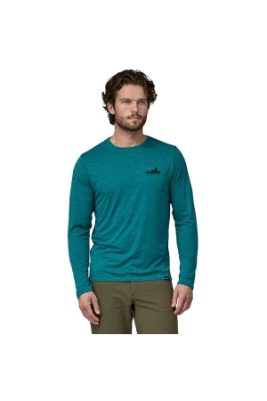 Patagonia L/S Cap Cool Daily Graphic Shirt Blauw 45190-SKBX shirts en tops online bestellen bij Kathmandu Outdoor & Travel