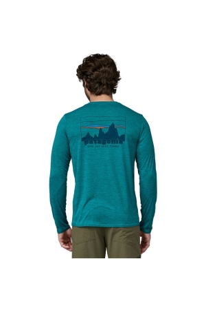 Patagonia L/S Cap Cool Daily Graphic Shirt Blauw 45190-SKBX shirts en tops online bestellen bij Kathmandu Outdoor & Travel