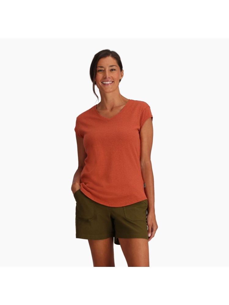 Royal Robbins Vacationer V-Nk Short Sleeve Women's Baked Clay Y611031-916 shirts en tops online bestellen bij Kathmandu Outdoor & Travel