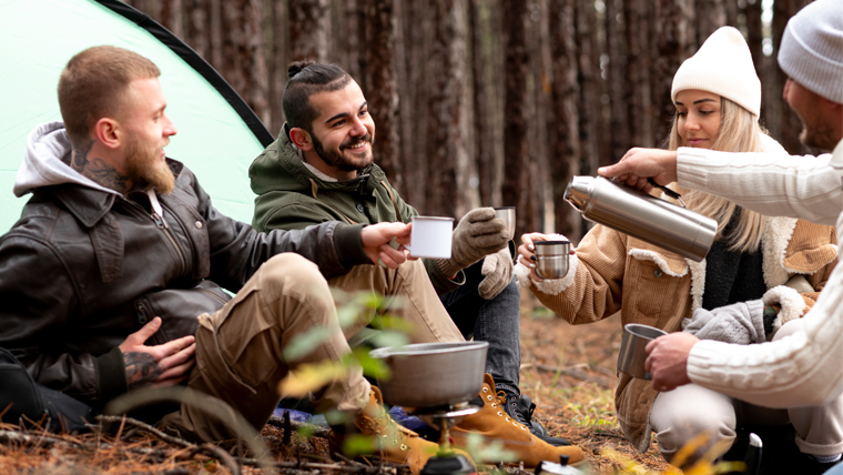 Picknicken in de herfst