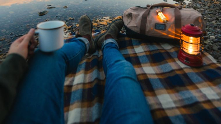 Picknicken in de herfst
