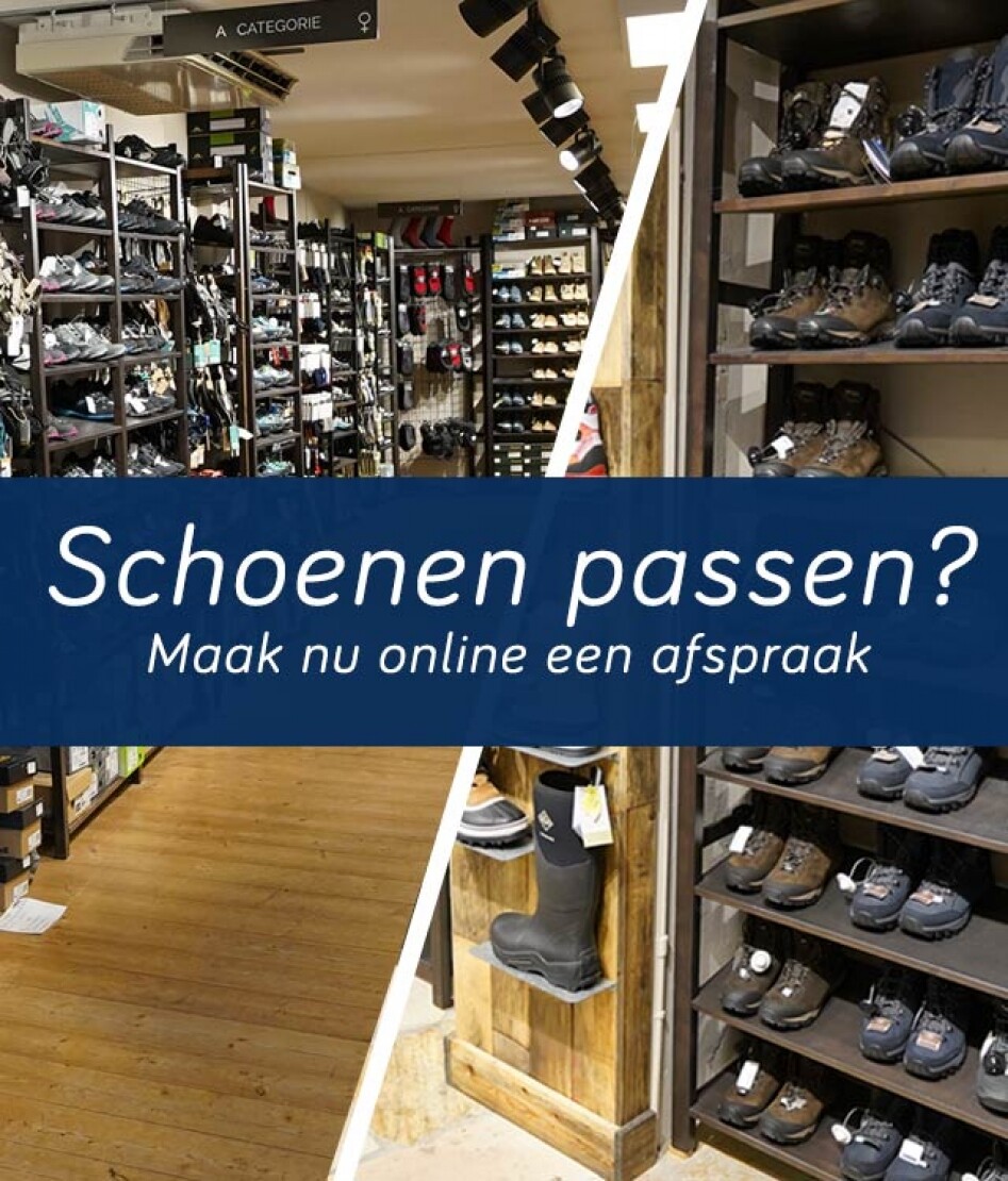 Schoenen passen op afspraak.