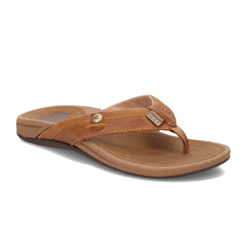 Reef slippers leer dames shop