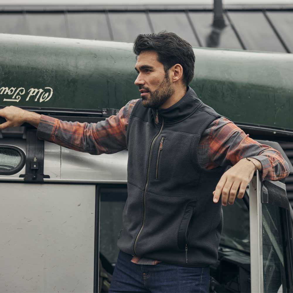 Sherpa black vest on sale