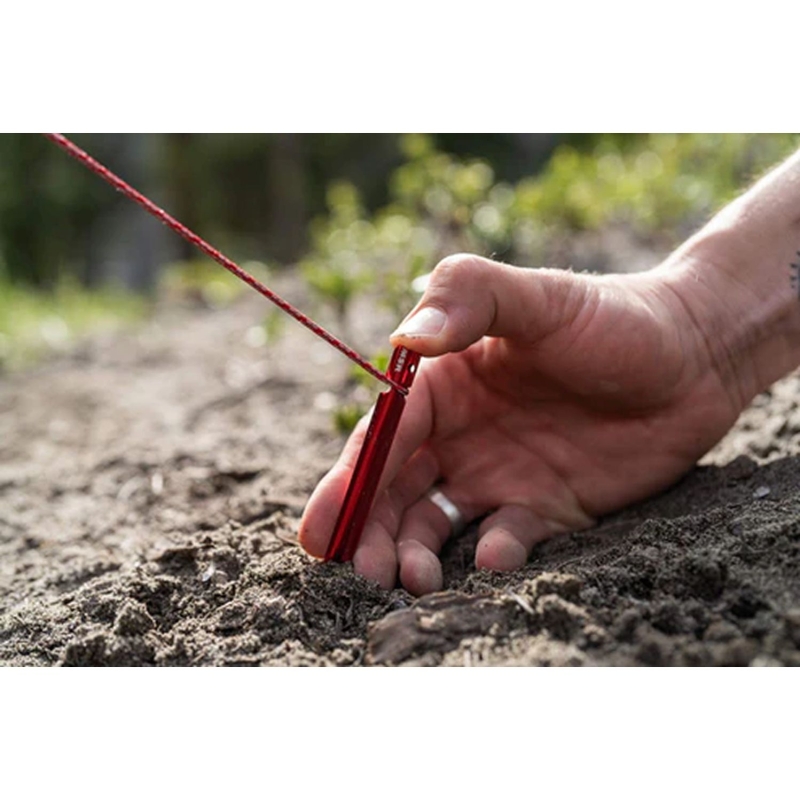 MSR Mini Groundhog Tent Stakes (6 stuks) Rood