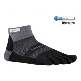 Injinji Run Midweight Mini-Crew Xtralife Black/Grey