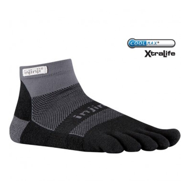 Injinji Run Midweight Mini-Crew Xtralife Black/Grey