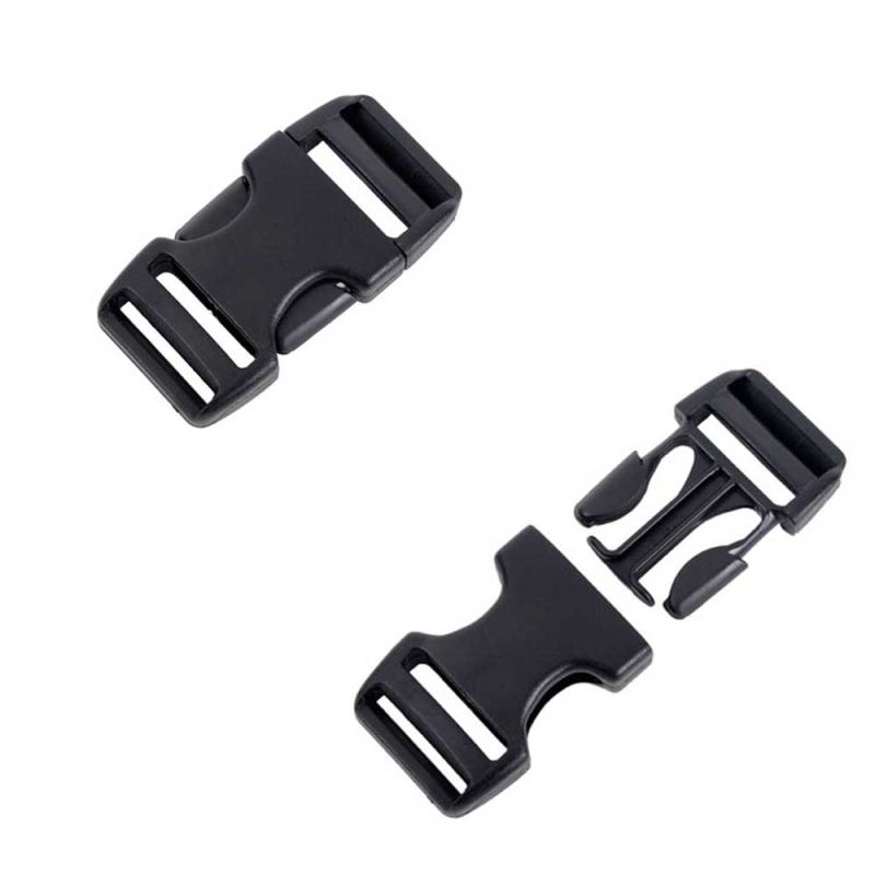 National Moulding Steekgesp 25mm dual 2stuks Zwart