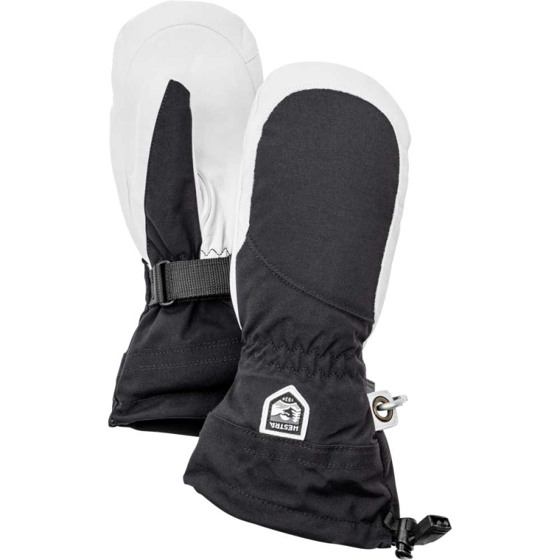 Hestra Heli Ski mitt women's Black / Off White
