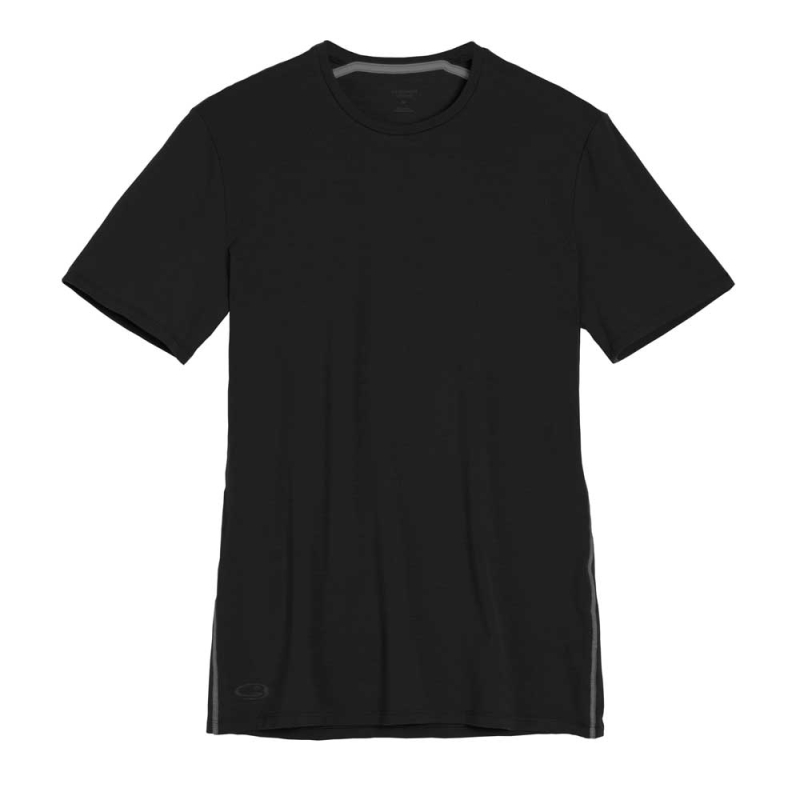 Icebreaker Anatomica Short Sleeve Crewe Black
