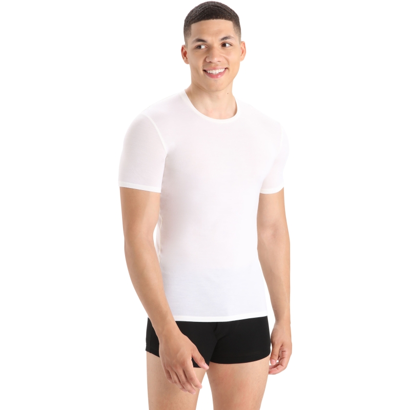 Icebreaker Anatomica Short Sleeve Crewe snow