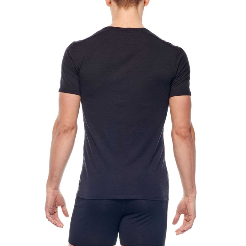 Icebreaker Anatomica Short Sleeve V Black