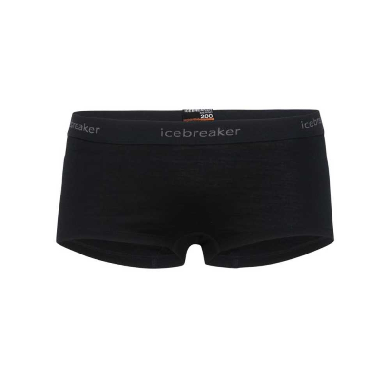 Icebreaker 200 Oasis Boy Shorts Women's Black