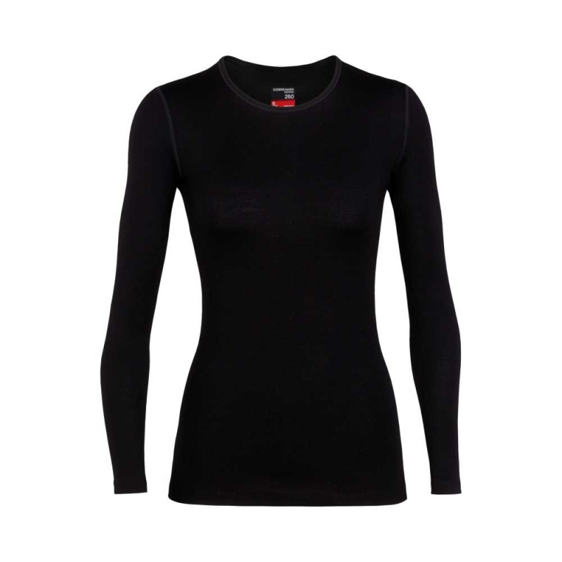 Icebreaker 260 Tech Long Sleeve Crewe Women's Black