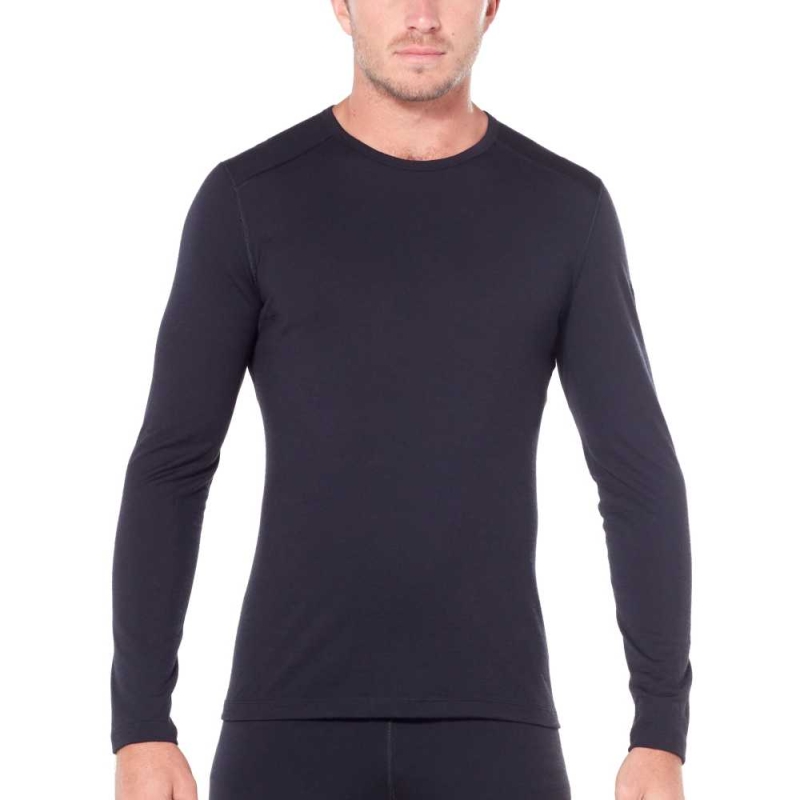 Icebreaker 200 Oasis Long Sleeve Crewe Black