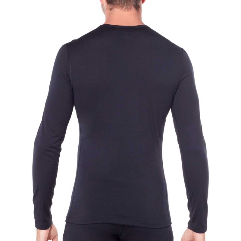 Icebreaker 200 Oasis Long Sleeve Crewe Black