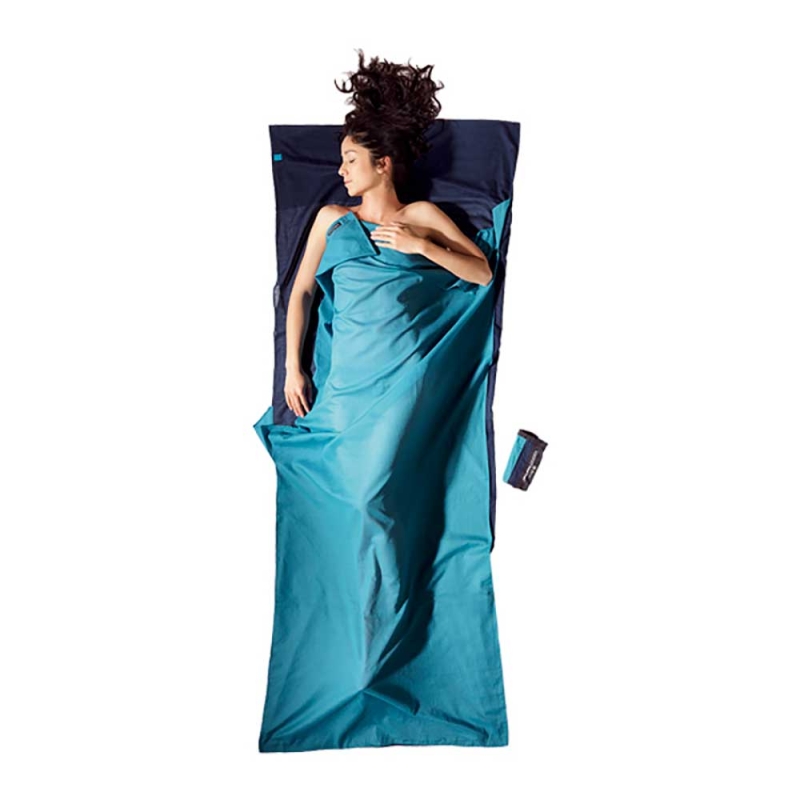 Cocoon TravelSheet Egyptian Cotton Tuareg/Laguna Blue