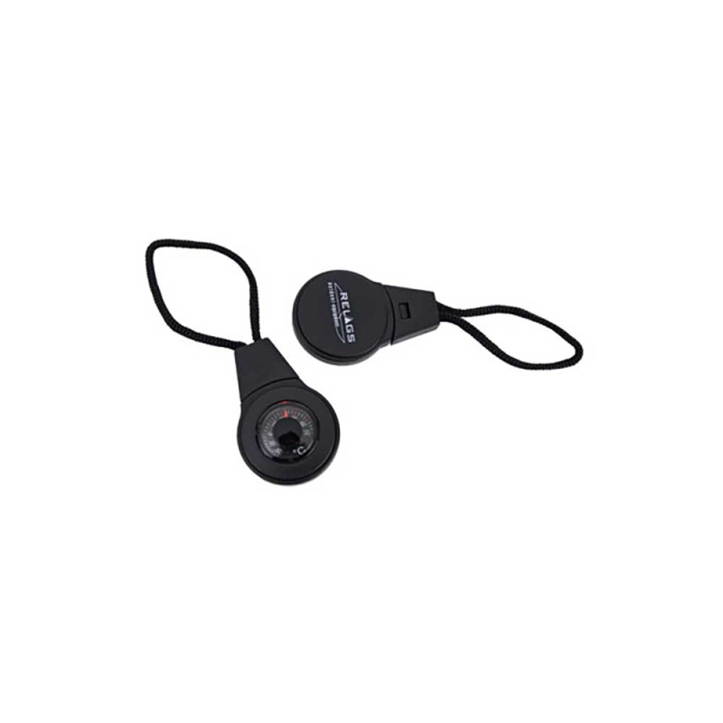 Relags Mini Thermometer voor aan rits Black
