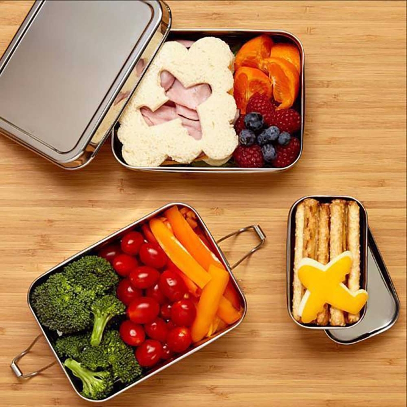 Eco Lunch Box Three-in-one Classic RVS