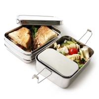 Eco Lunch Box Three-in-one Classic RVS