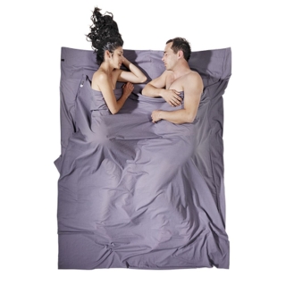 Cocoon TravelSheet Double Egyptian Cotton Insect Shield Elephant Grey