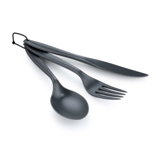 GSI 3 Piece Ring Cutlery Set Grey