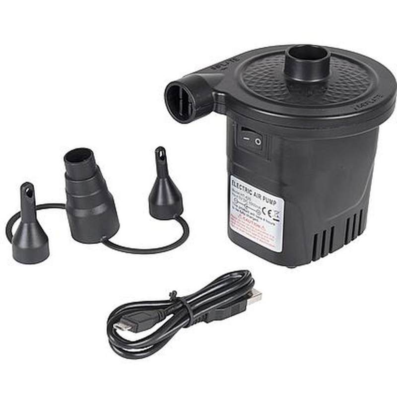 Bo-Camp Electrische pomp oplaadbaar USB (250L/Min) Black