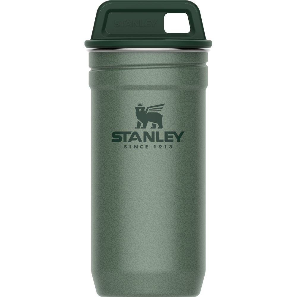 Stanley Stainless Steel Shot Set Hammertone Green 10-01705-039 drinkflessen en thermosflessen online bestellen bij Kathmandu Outdoor & Travel