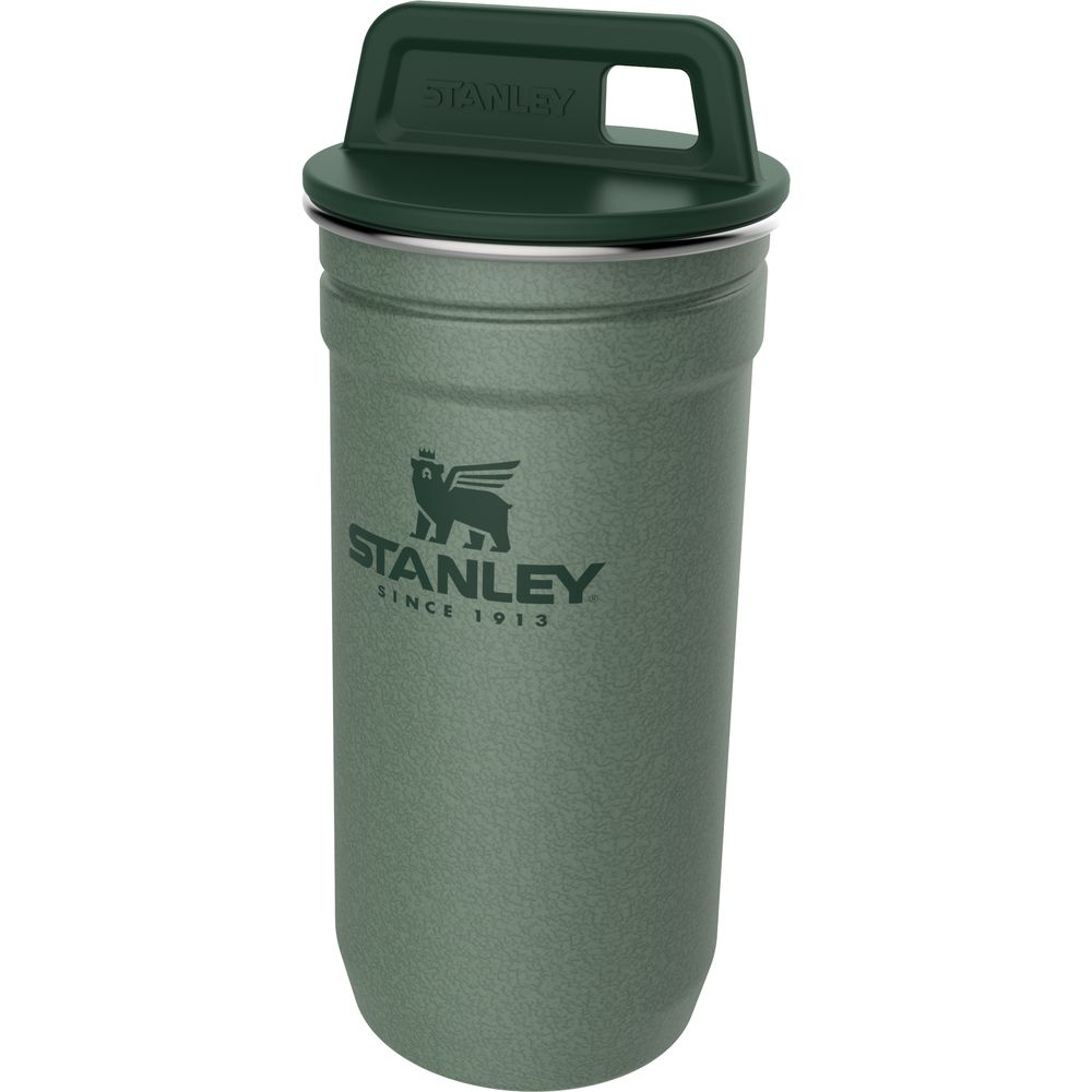 Stanley Stainless Steel Shot Set Hammertone Green 10-01705-039 drinkflessen en thermosflessen online bestellen bij Kathmandu Outdoor & Travel