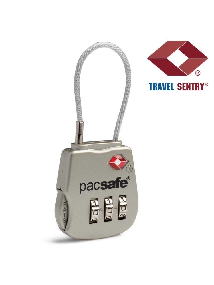 Pacsafe Prosafe 800 TSA lock Silver 10250-705 reisaccessoires online bestellen bij Kathmandu Outdoor & Travel