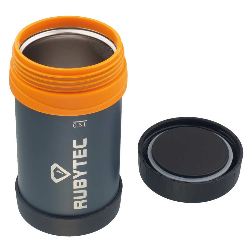 Rubytec Food Container 500ml Grijs/oranje RU515135 drinkflessen en thermosflessen online bestellen bij Kathmandu Outdoor & Travel