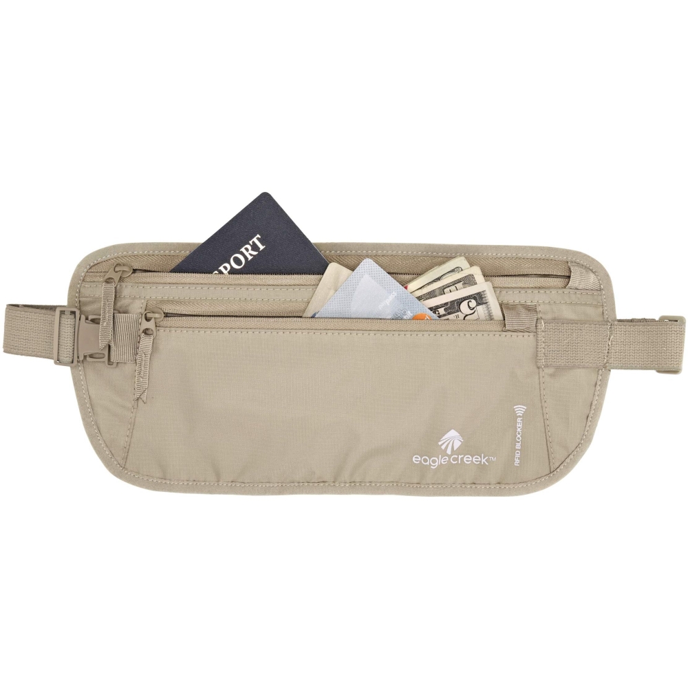Eagle Creek RFID Blocker Moneybelt DLX Tan EC041176055 reisaccessoires online bestellen bij Kathmandu Outdoor & Travel