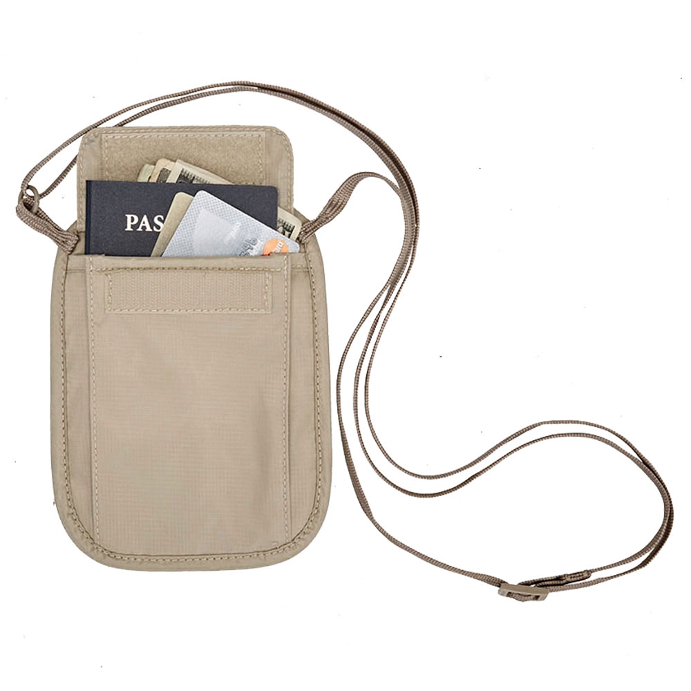 Eagle Creek RFID Blocker Neck Wallet Tan EC041177055 reisaccessoires online bestellen bij Kathmandu Outdoor & Travel