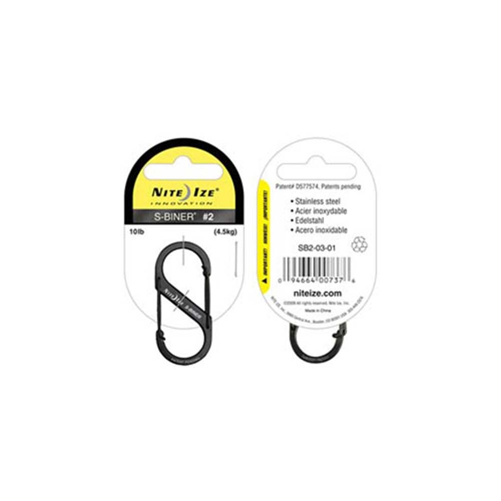 Nite-Ize S-Biner Nr 2 Black NI SB2-03-01 gadgets en handigheden online bestellen bij Kathmandu Outdoor & Travel