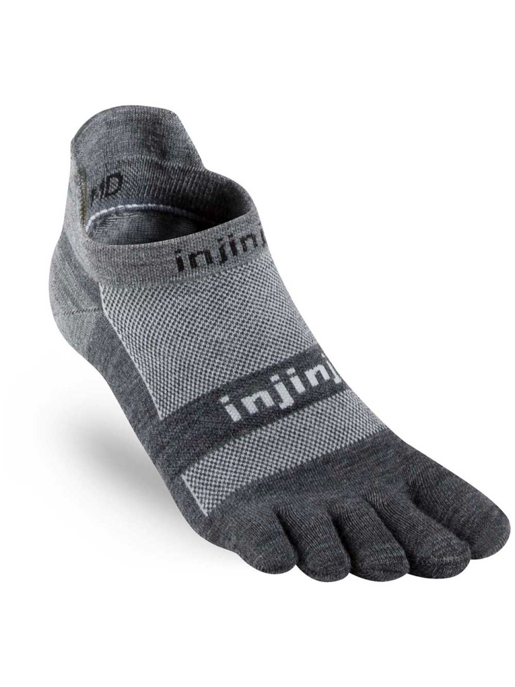 Injinji Run Lightweight No-Show wool Charcoal IS201310-CBS sokken online bestellen bij Kathmandu Outdoor & Travel