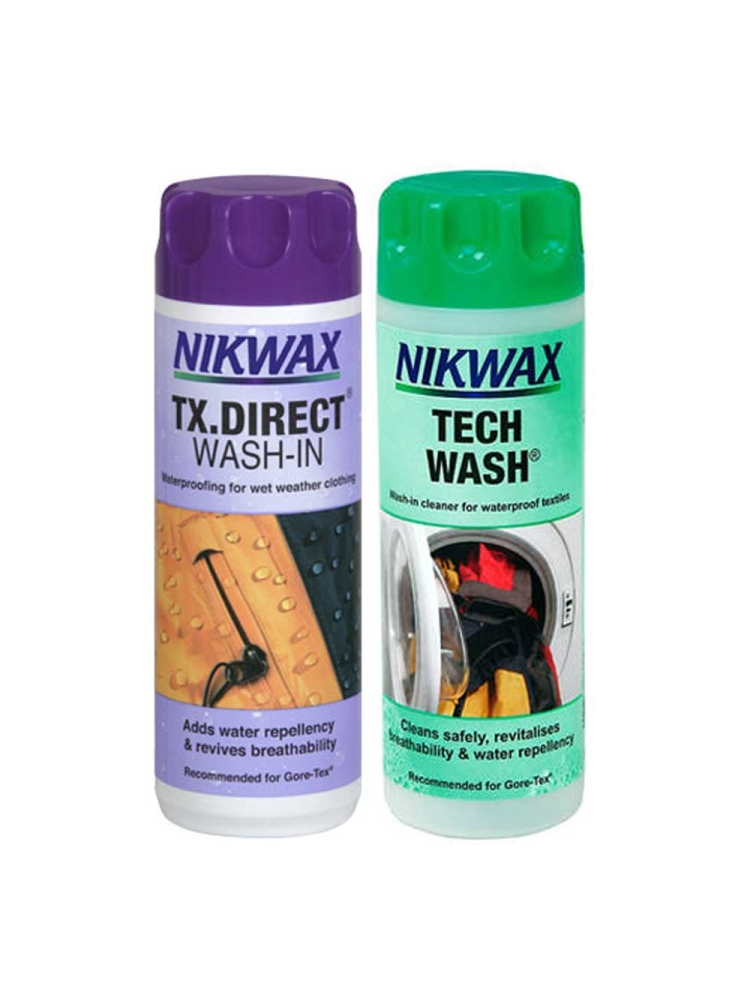 Nikwax Twinpack Tech wash-TX-Direct Groen 300103 kleding accessoires online bestellen bij Kathmandu Outdoor & Travel