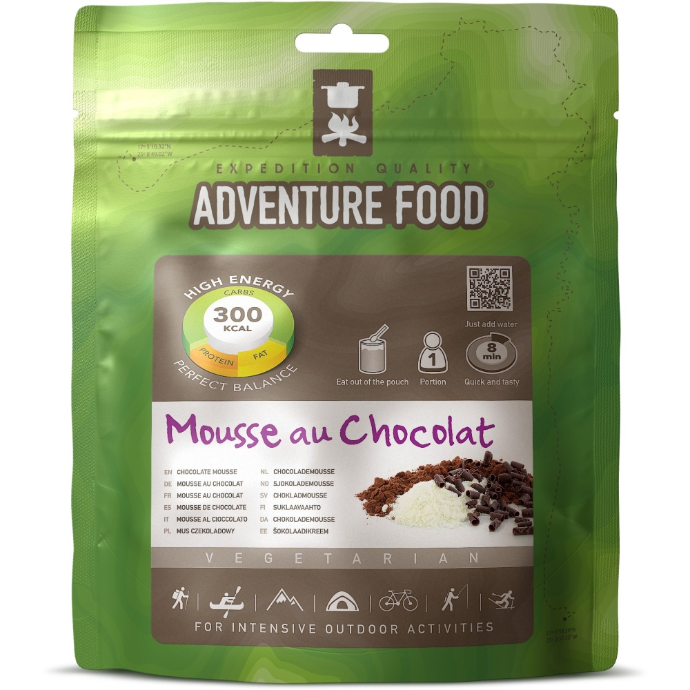 Adventure food Chocolade Mousse 1 portie . 1MC maaltijden en voedsel online bestellen bij Kathmandu Outdoor & Travel