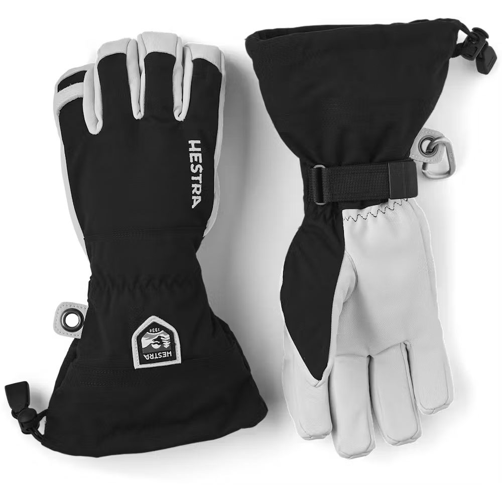 Hestra Army Leather Heli Ski glove Black / Off White 30570-100 kleding accessoires online bestellen bij Kathmandu Outdoor & Travel