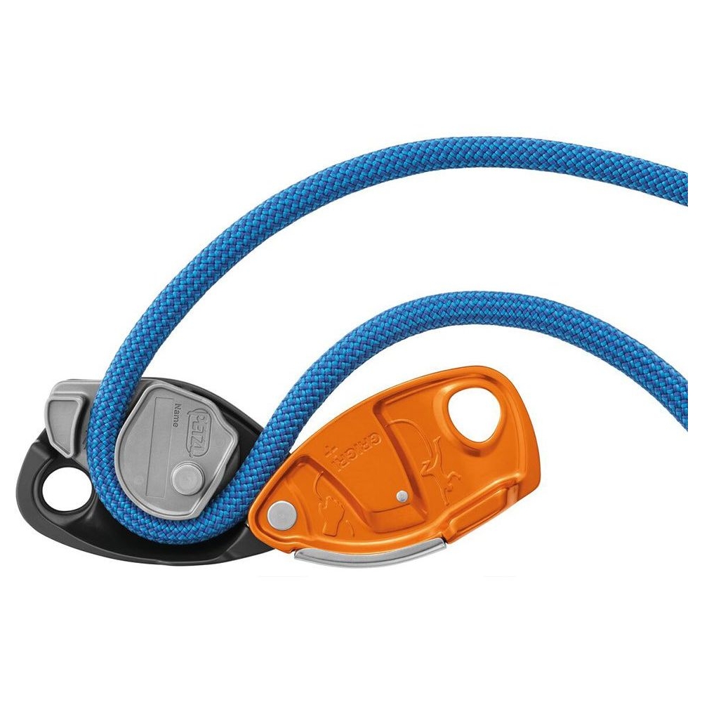 Petzl Grigri + Orange D13A AG zekeren online bestellen bij Kathmandu Outdoor & Travel