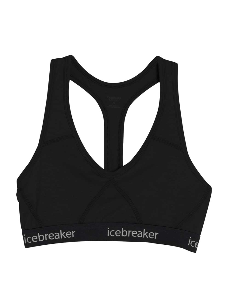 Icebreaker Sprite Racerback Bra Black 103020001 onderkleding/thermokleding online bestellen bij Kathmandu Outdoor & Travel